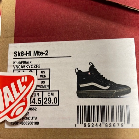 Vans Men’s Sk8-HI Mte-2
Khaki/Black
VN0A5KYCZF5 boots - sneakers - Picture 16 of 16